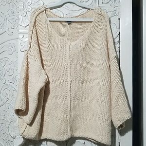 Aerie Cream Mid Sleeve Sweater